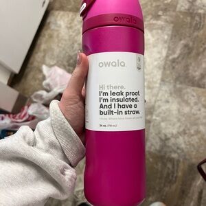 Owala Hot Pink Insulated Tumbler 24 oz NEW Read My Lips Leakproof